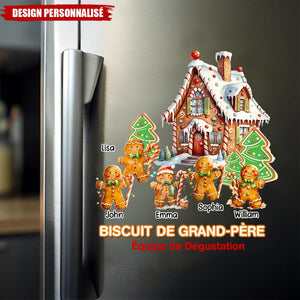 Autocollant Personnalisé de Noël  – Biscuit de Noël en Famille