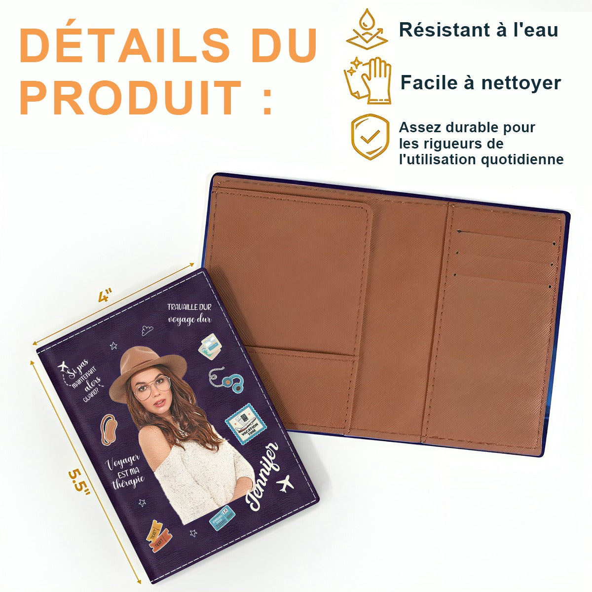 Housse de passeport Personnalisé – Voyager Est Ma Thérapie