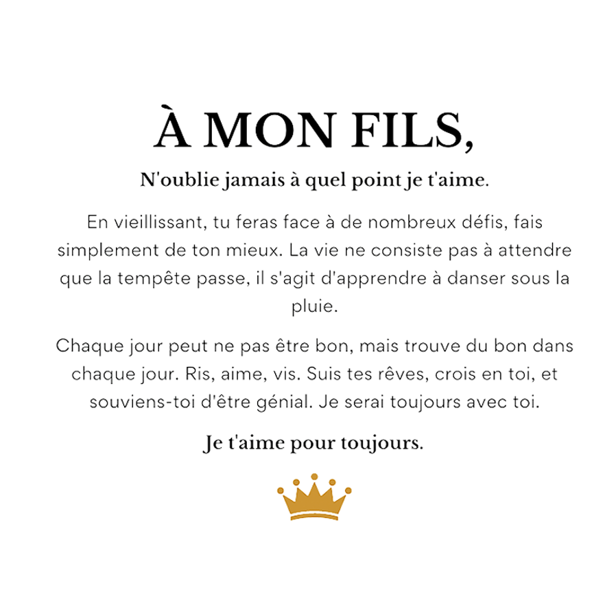 Bracelet en Cuir Personnalisé - Cadeau Émotionnel pour Fils