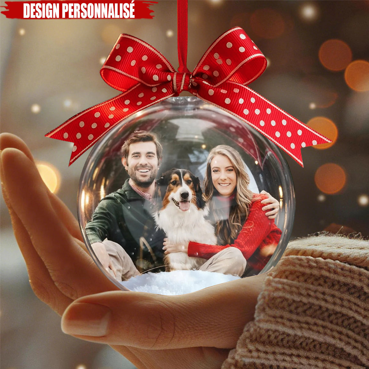 Ornement de Noël Personnalisé avec Photo - Souvenir Photo Unique