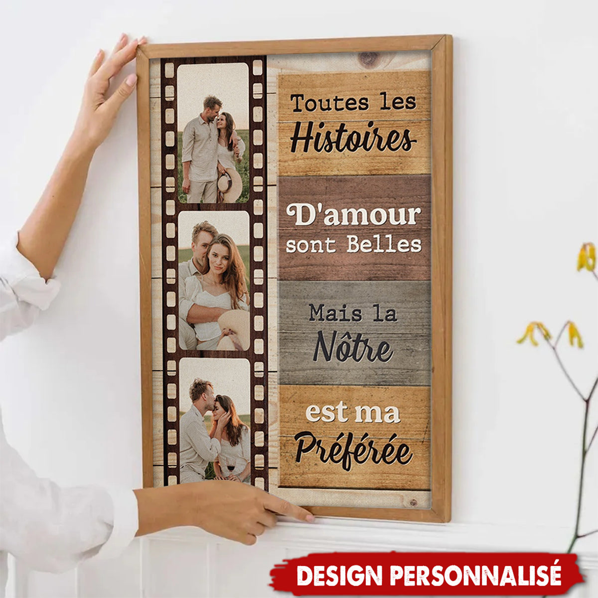 Affiche Personnalisée "Toutes les Histoires d'Amour" —  Cadeau pour Couple