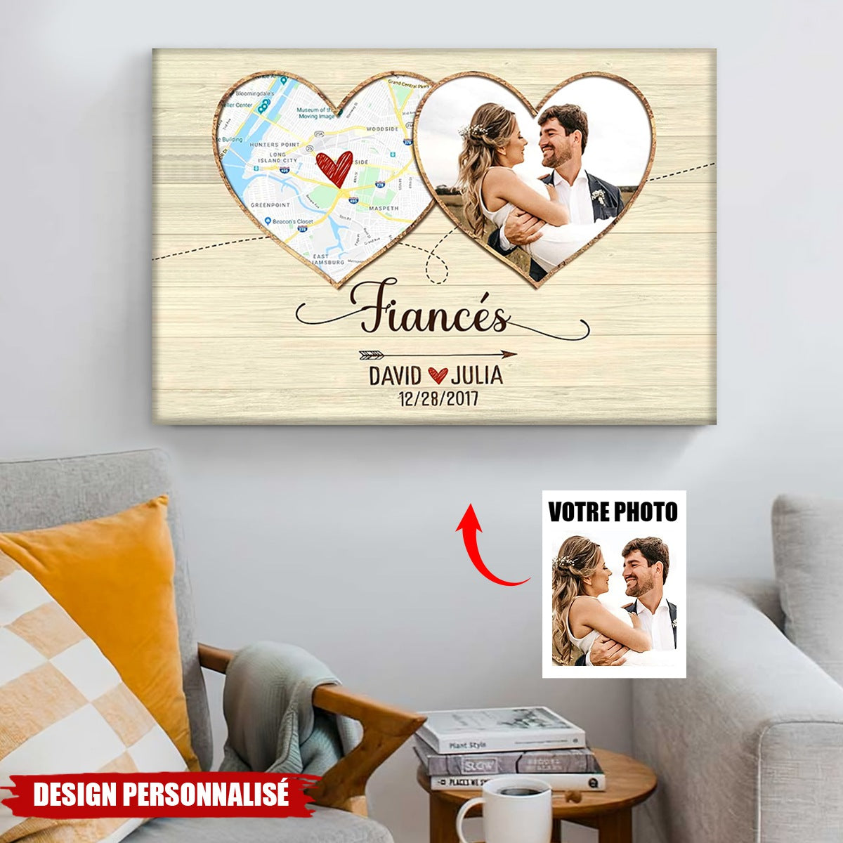 Affiche Personnalisée Couple – Le Lieu Où Tout a Commencé