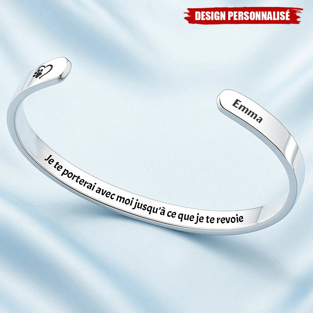 Bracelet Commémoratif Personnalisé – Gravure avec Noms et Messages Spéciaux