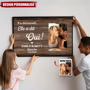 Affiche Personnalisée Couple avec Photo – Cadeau de demande en mariage pour un couple