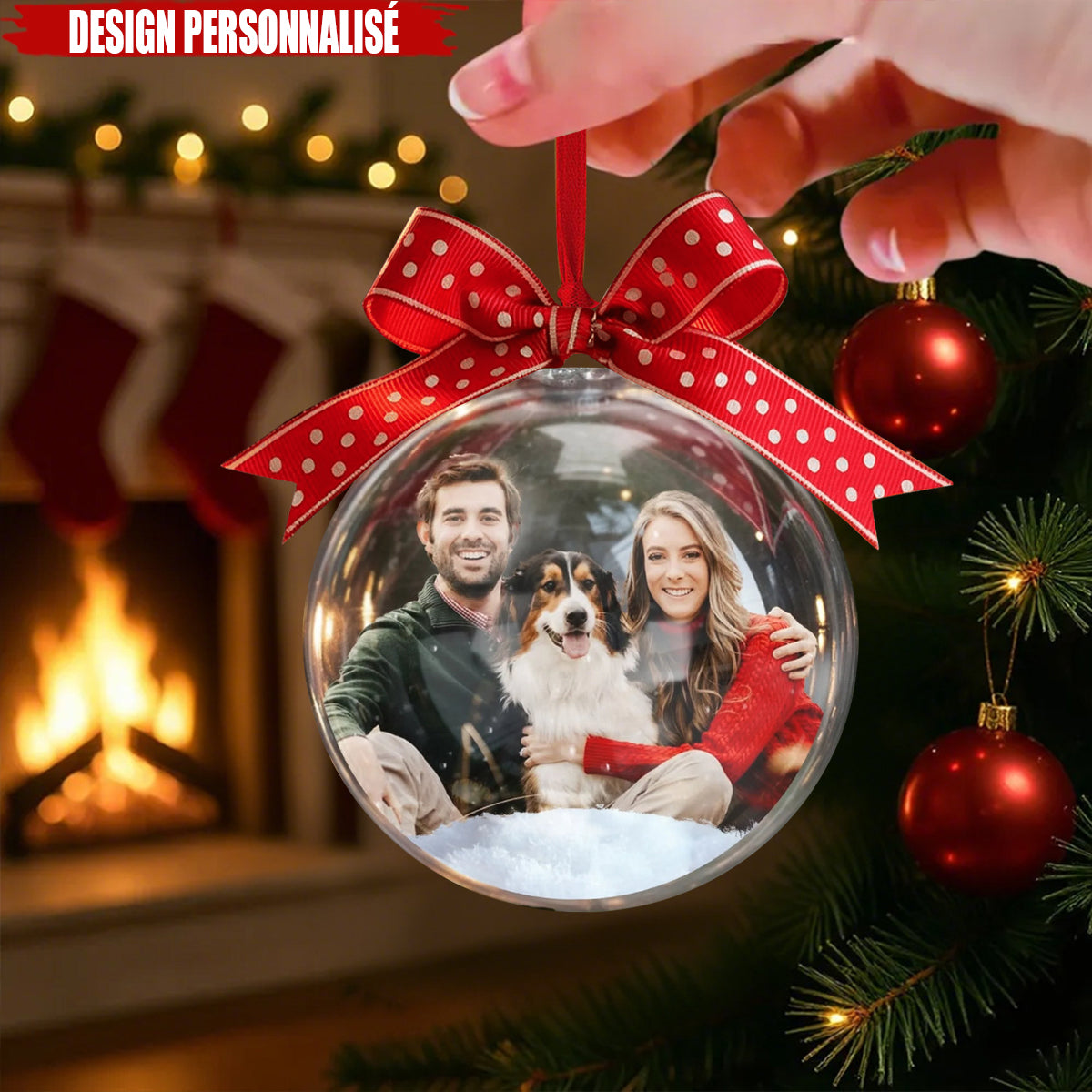 Ornement de Noël Personnalisé avec Photo - Souvenir Photo Unique
