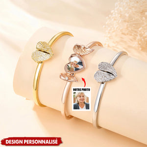 Bracelet Cœur Photo Personnalisé – Cadeau Personnalisé Plein d’Émotion