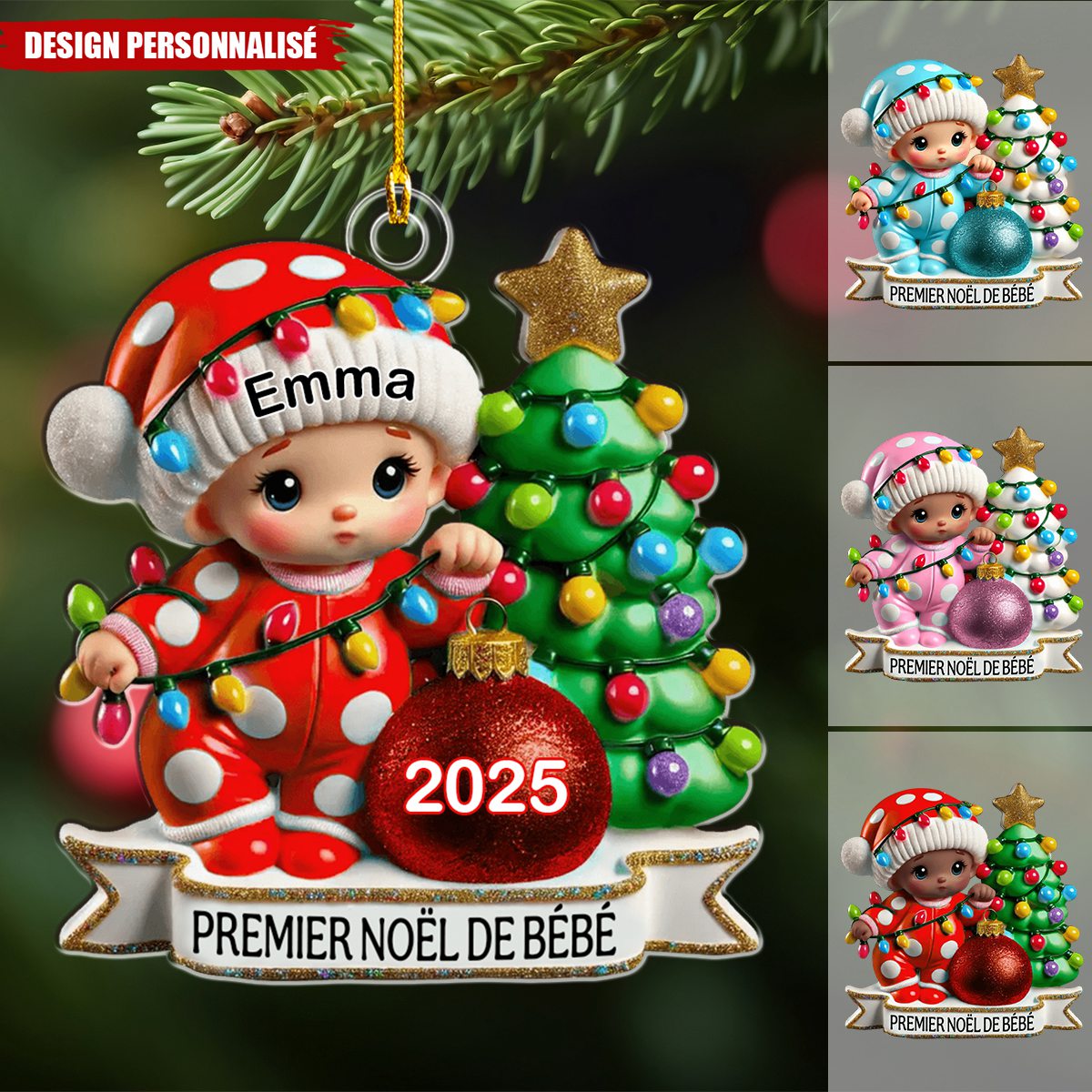 Suspension de Noël Personnalisée – Premier Noël De Bébé Cadeau pour nouveau-né