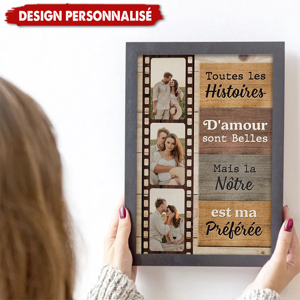 Affiche Personnalisée "Toutes les Histoires d'Amour" —  Cadeau pour Couple