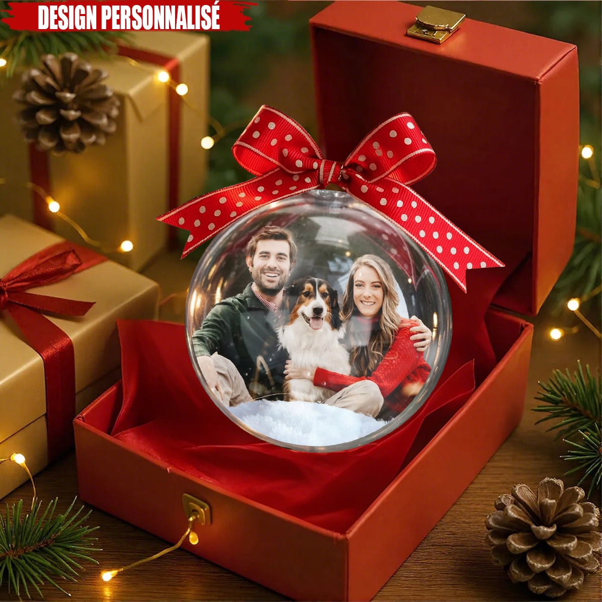 Ornement de Noël Personnalisé avec Photo - Souvenir Photo Unique