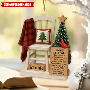 Décoration Personnalisée “Noël au Paradis” – Hommage Émotionnel à un Être Cher