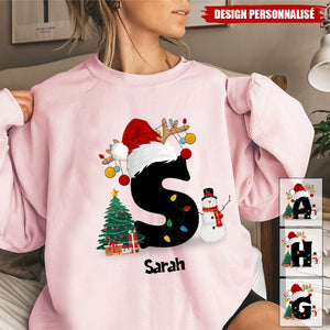 Sweat de Noël Personnalisé à Col Rond – Cadeau Unique pour Famille ou Couple