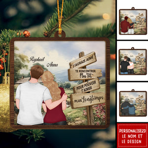 Ornement de Noël pour couple - J’aurais Aimé Te Rencontrer Plus Tôt