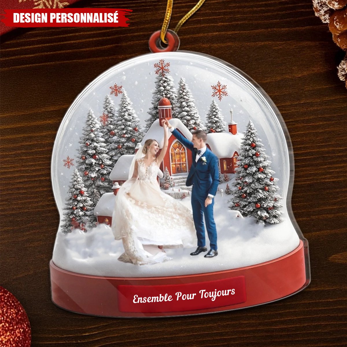 Ornement de Noël en Acrylique Personnalisé - Ensemble, c’est le meilleur endroit où être