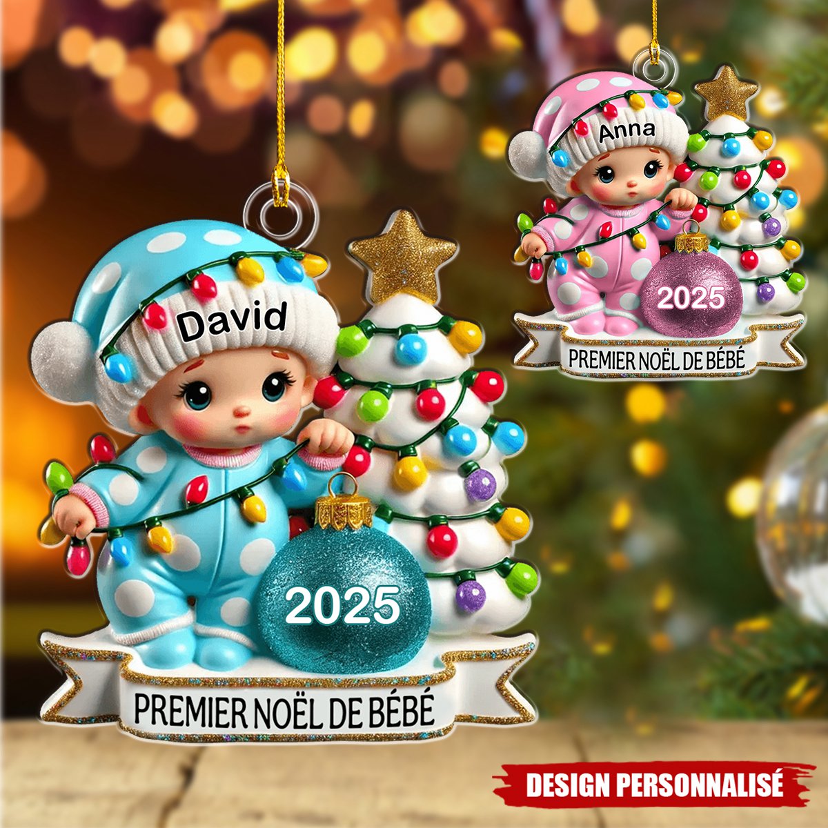 Suspension de Noël Personnalisée – Premier Noël De Bébé Cadeau pour nouveau-né