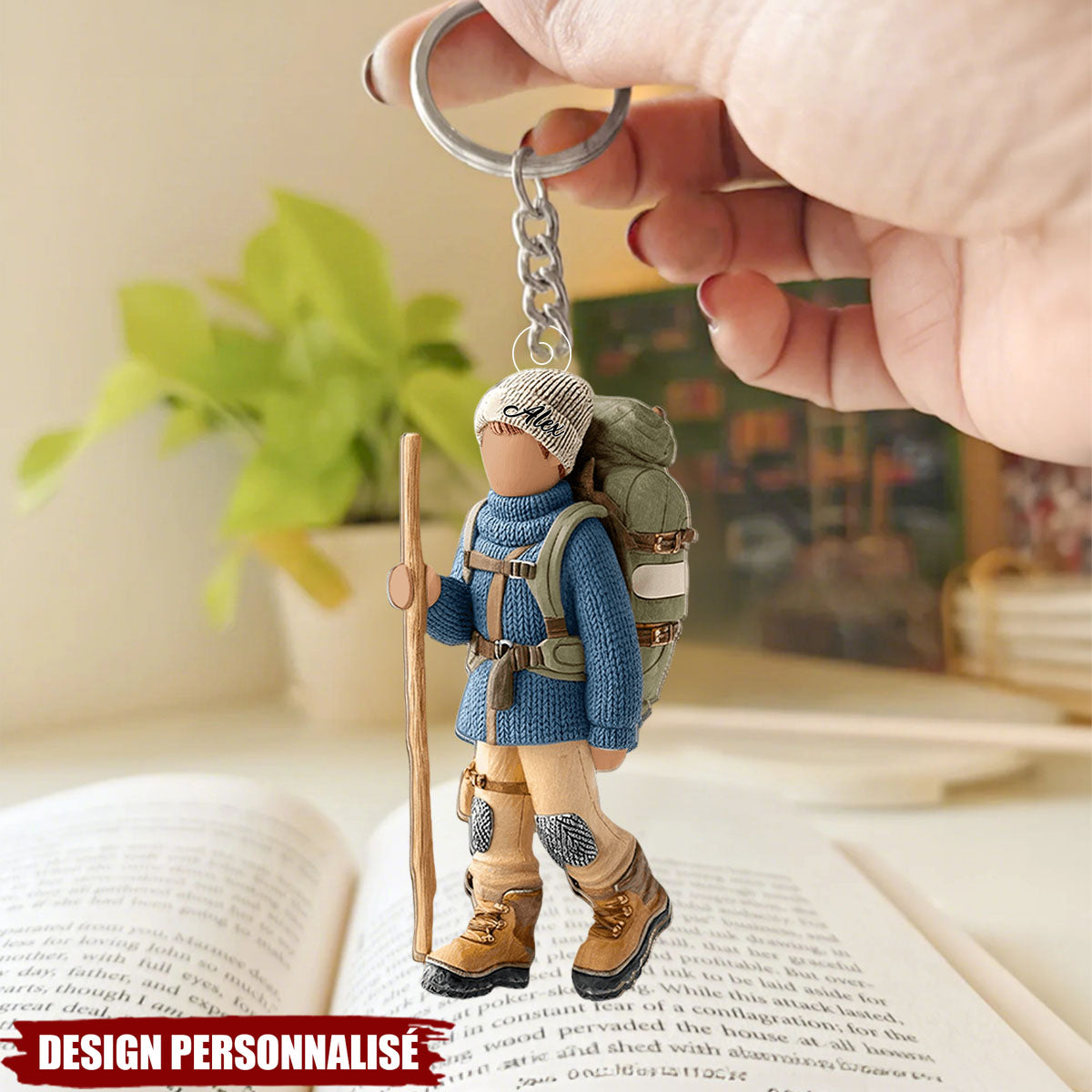 Partenaires de randonnée pour la vie – Porte-clés de randonnée personnalisé