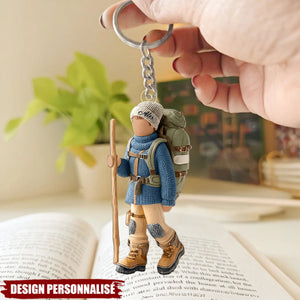 Partenaires de randonnée pour la vie – Porte-clés de randonnée personnalisé