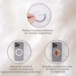 Support de Téléphone Personnalisé avec Portrait de Chien - Cadeau Unique pour Amoureux des Animaux