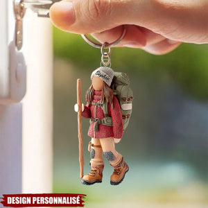 Partenaires de randonnée pour la vie – Porte-clés de randonnée personnalisé
