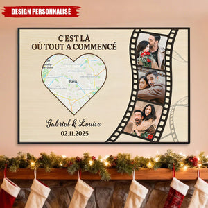 Affiche Personnalisée Couple - C'est là où tout a commencé