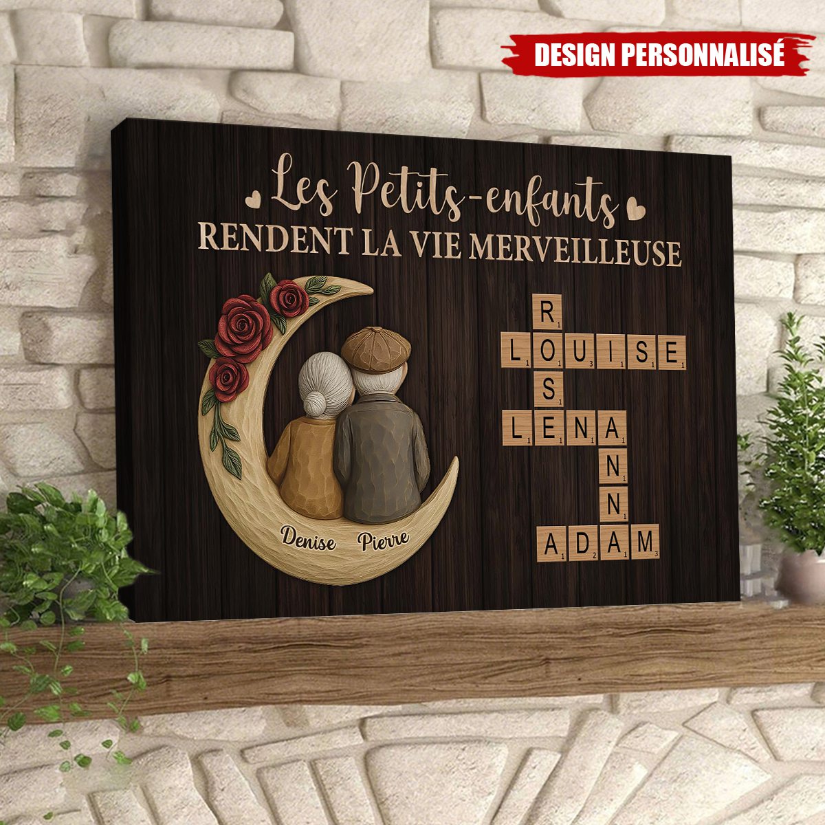 Affiche Personnalisée pour Grands-Parents et Petits-Enfants – Les Petits-Enfants Rendent la Vie Merveilleuse