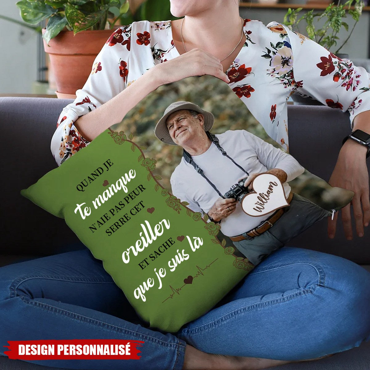 Coussin Personnalisé avec Photo - Cadeau en mémoire d’un être cher