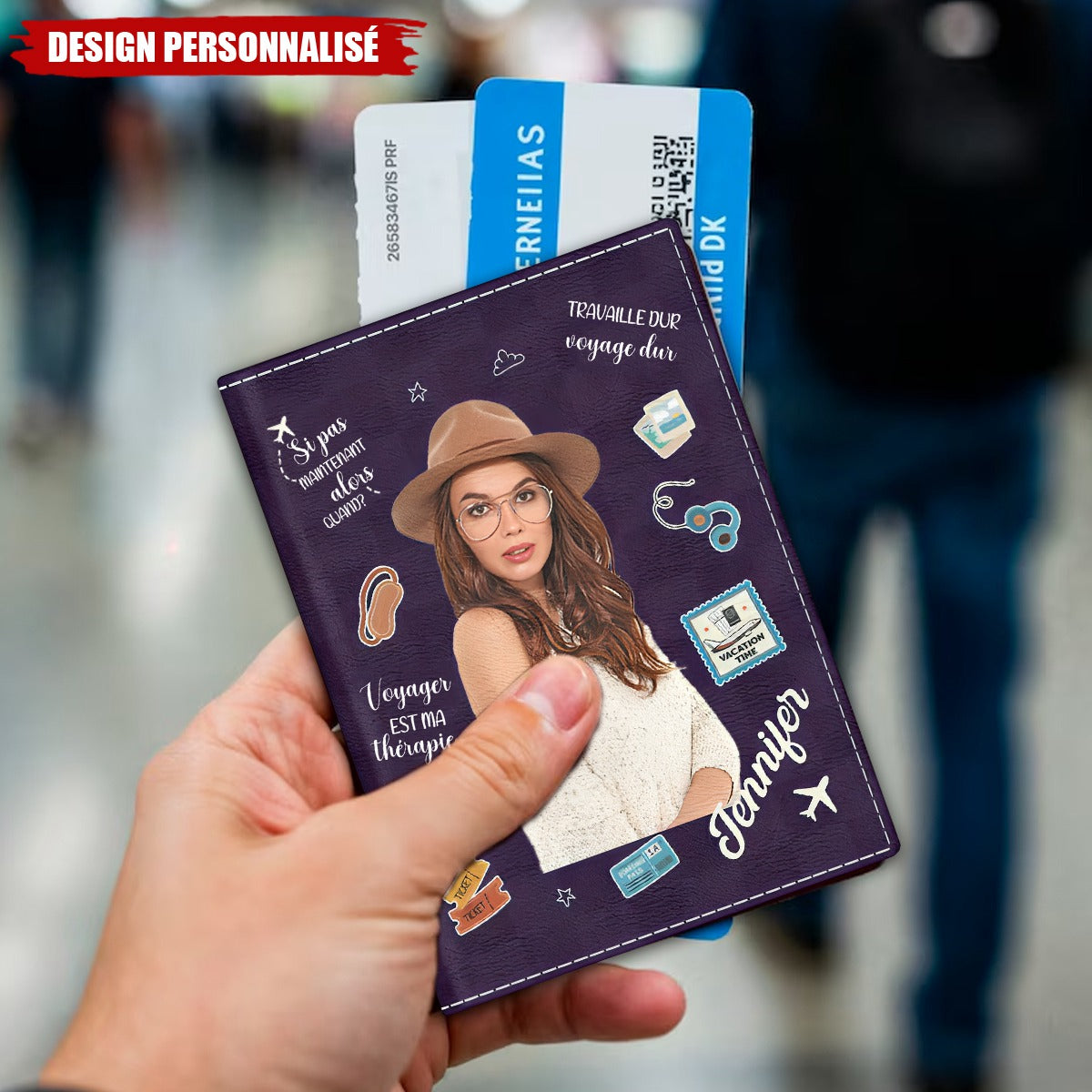 Housse de passeport Personnalisé – Voyager Est Ma Thérapie