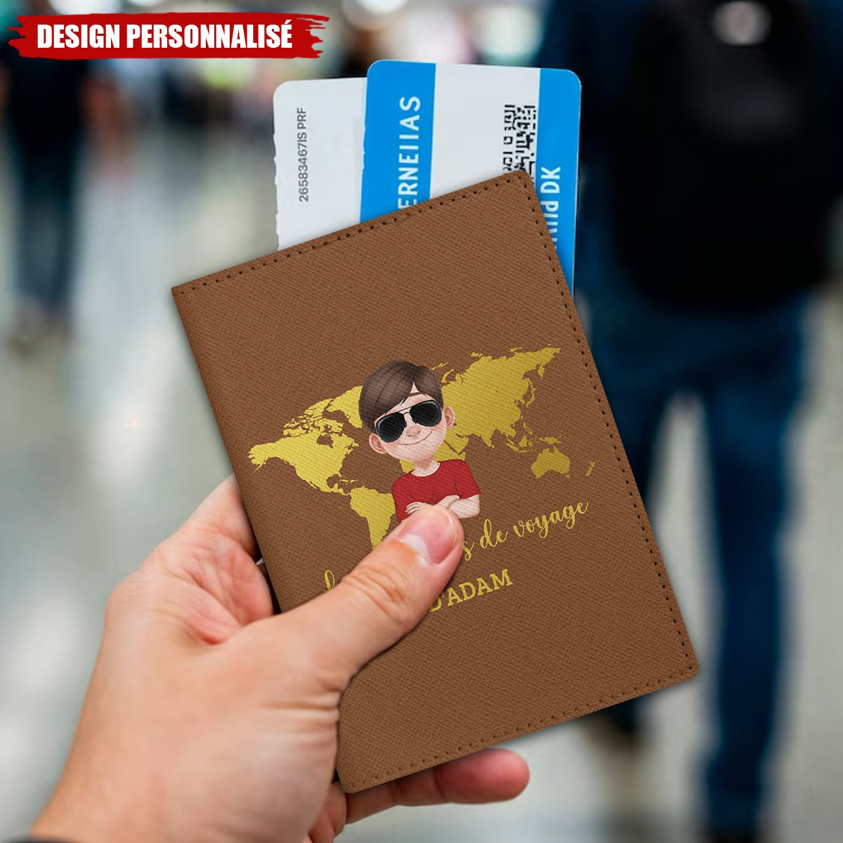 Porte Passeport Personnalisé - Les Aventures De Voyage