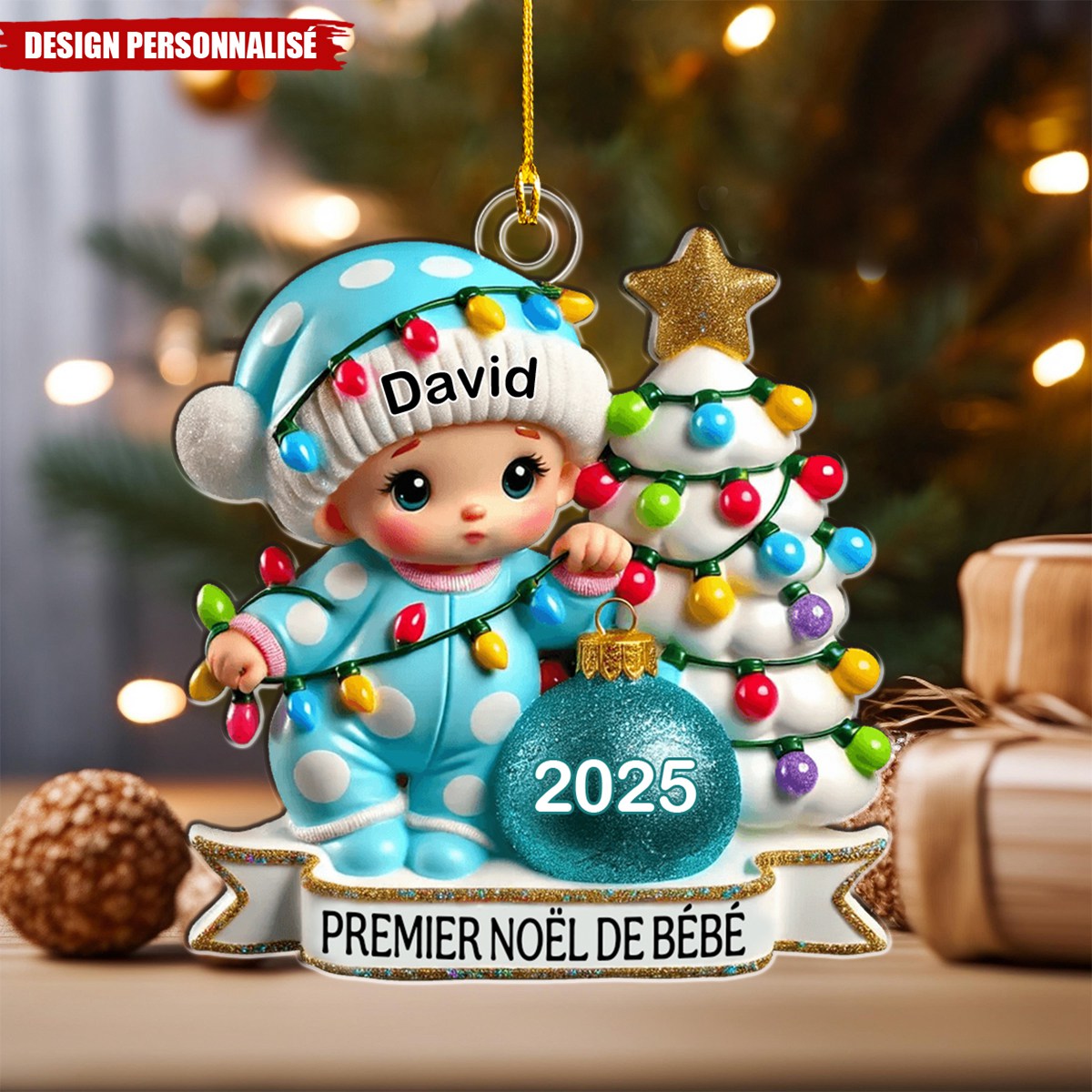 Suspension de Noël Personnalisée – Premier Noël De Bébé Cadeau pour nouveau-né
