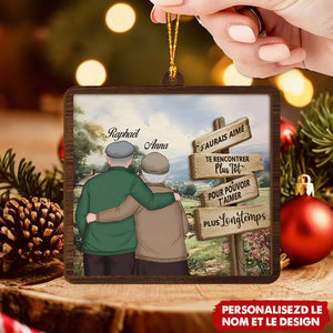 Ornement de Noël pour couple - J’aurais Aimé Te Rencontrer Plus Tôt