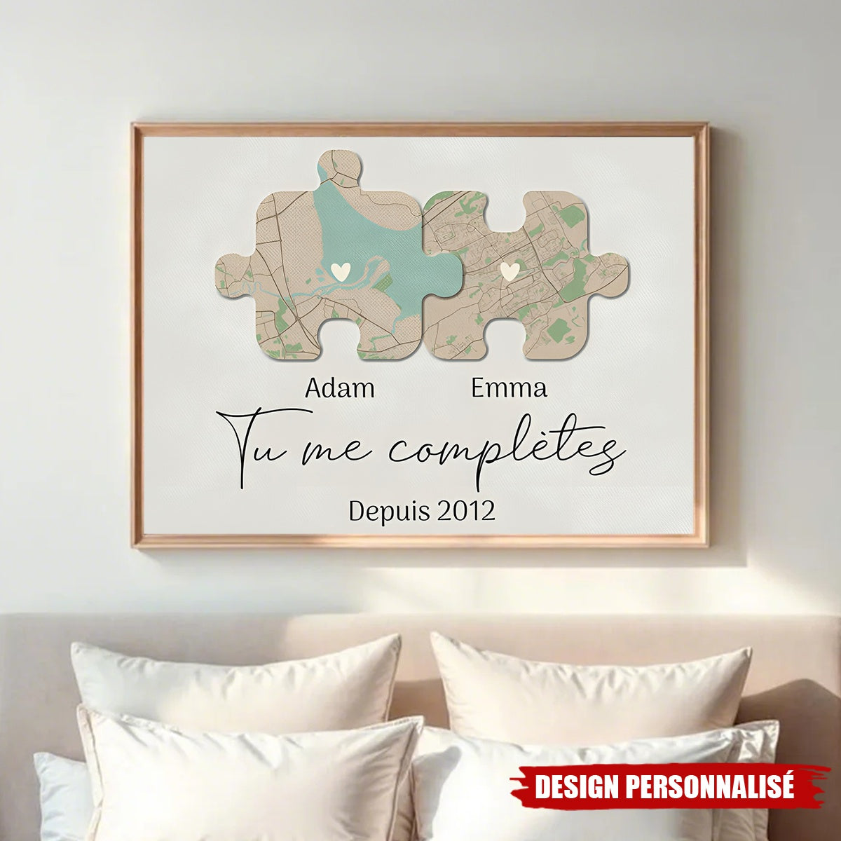 Affiche Personnalisée Couple - Tu Me Complètes