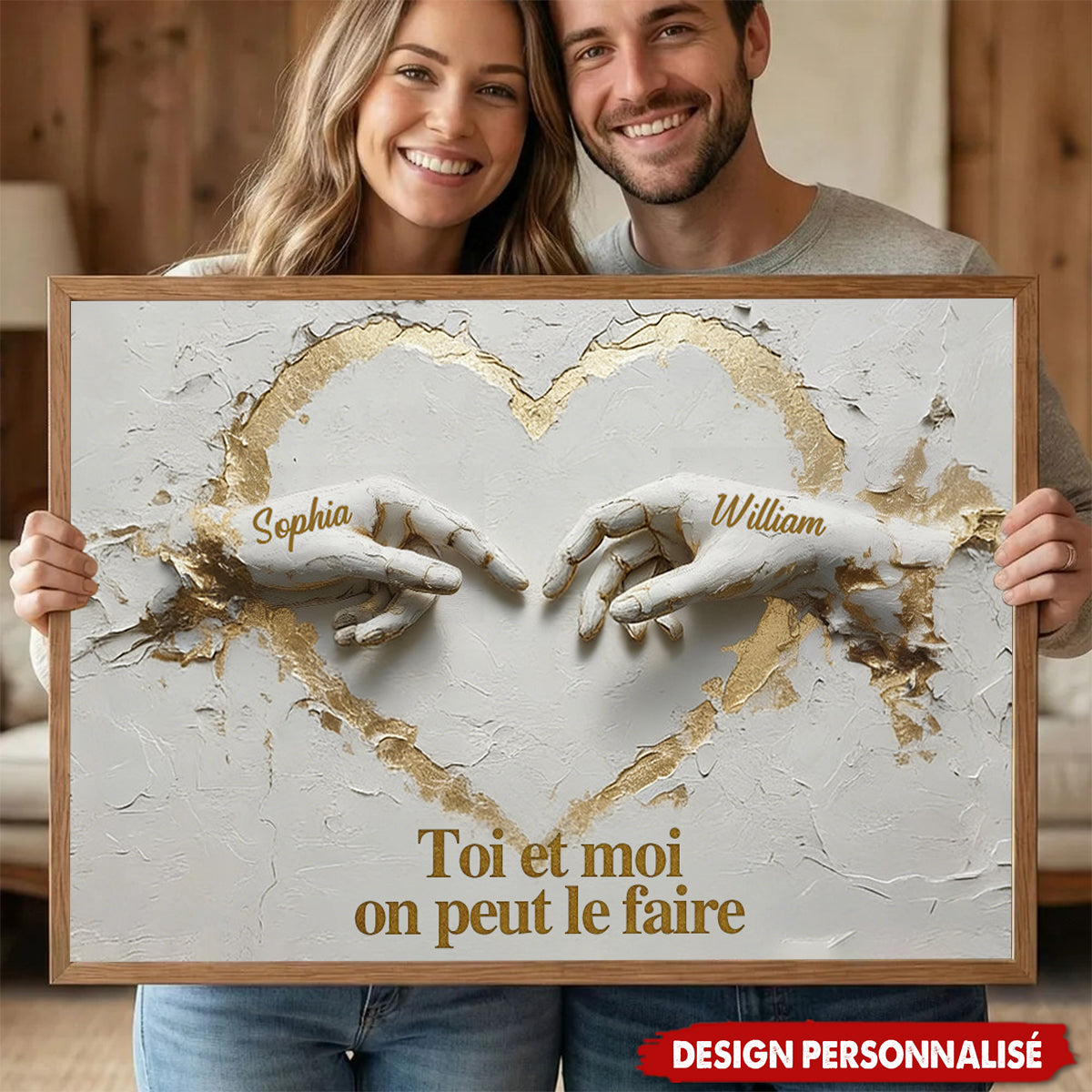 Affiche Personnalisée Couple - Toi et Moi On Peut Le Faire