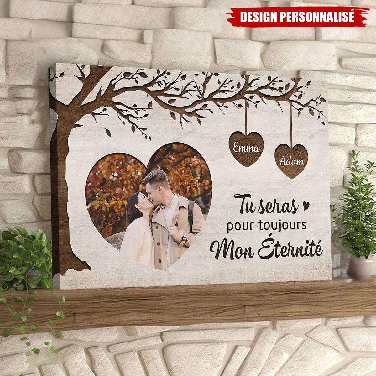 Affiche Personnalisée Couple avec Photo – Tu Seras Pour Toujours Mon Éternité