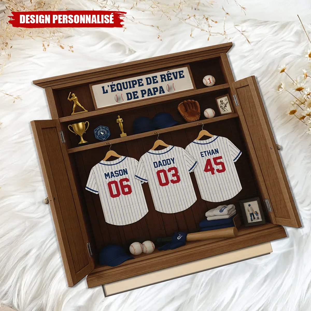 L'Équipe de Rêve de Papa – Cadeau Personnalisé pour la Fête des Pères