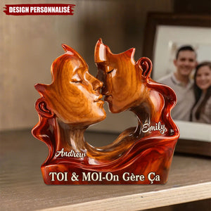 Plaque de Décoration Couple Personnalisée — "Toi & Moi, On Gère Ça"