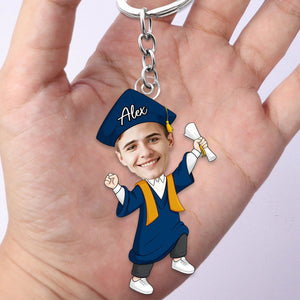 Porte-clés de remise de diplôme personnalisé avec photo