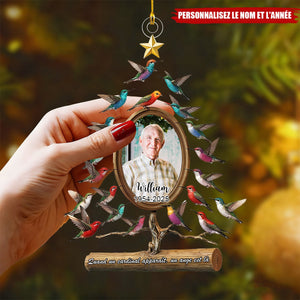 Décoration Commémorative Personnalisée – Arbre à Colibris avec Photo et Année
