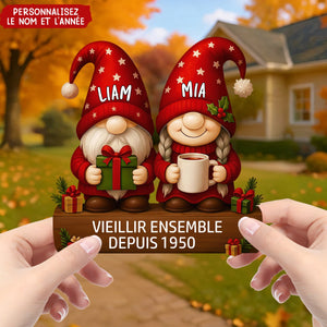 Plaque Couple Personnalisée – Cadeau Noël Unique