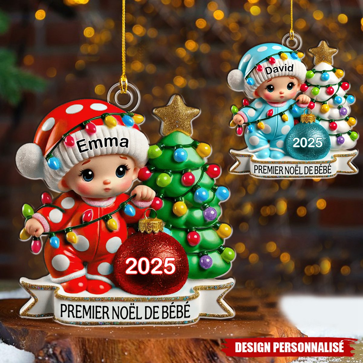 Suspension de Noël Personnalisée – Premier Noël De Bébé Cadeau pour nouveau-né