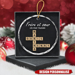 Décoration de Noël Personnalisée – Frères et Sœurs Liés Pour Toujours