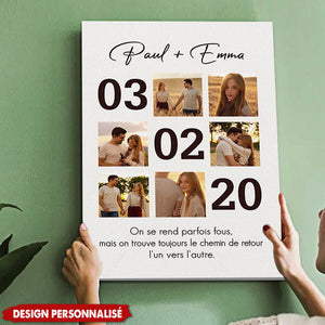 Affiche Personnalisée Couple - On Trouve Toujours Le Chemin De Retour Avec Photos