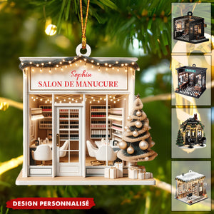 Décoration Personnalisée Salon – Ornement Miniature pour Manucure, Coiffure & Barbier