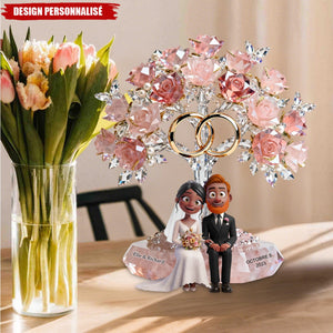 Plaque Personnalisée de Couple de Mariage - Souvenir de mariage pour couple