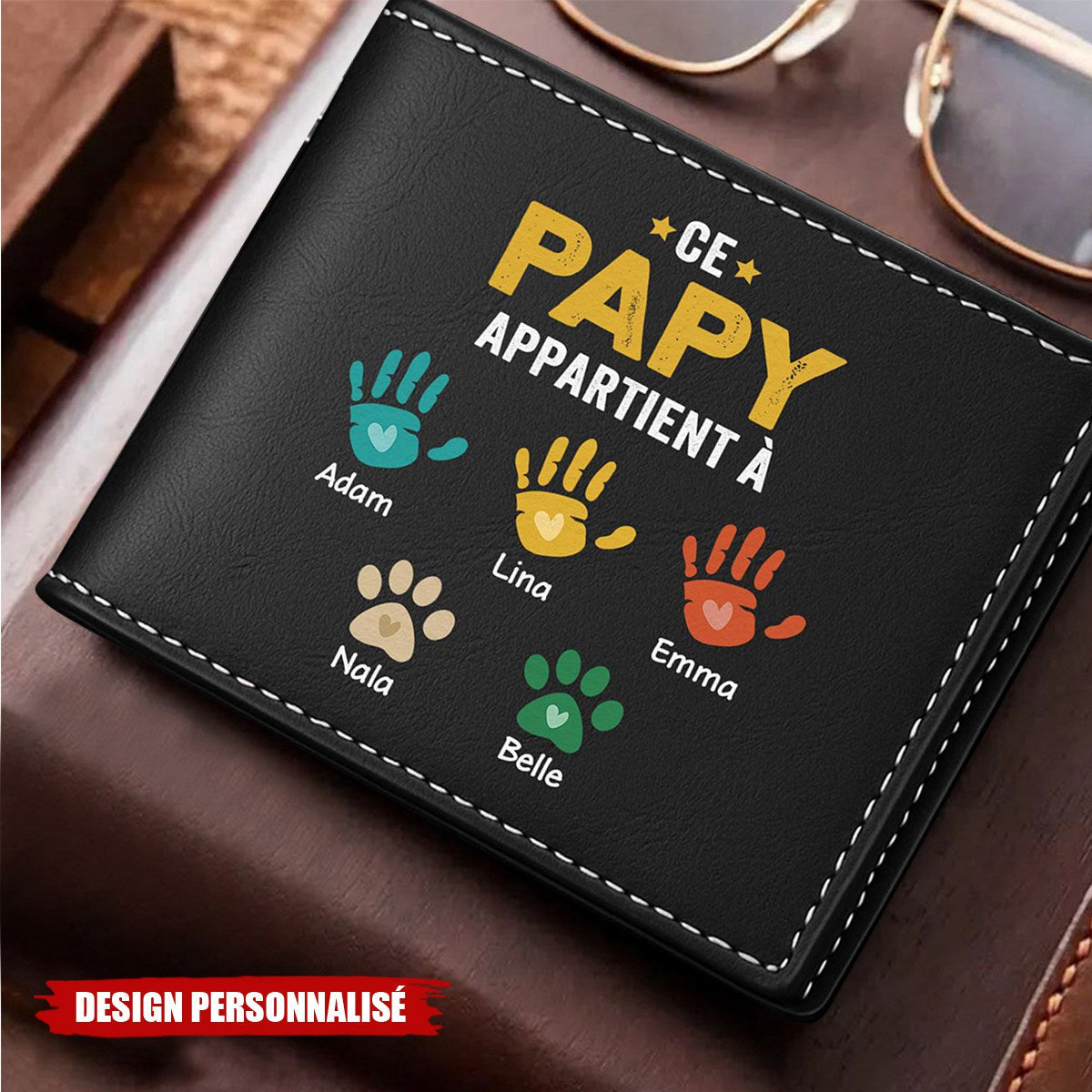 Portefeuille Personnalisé -Ce Papa Appartient à Ses Amours