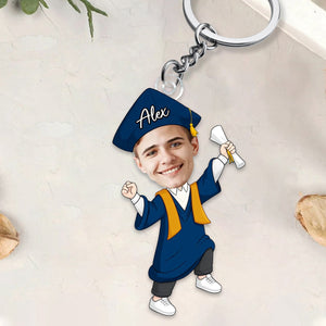 Porte-clés de remise de diplôme personnalisé avec photo