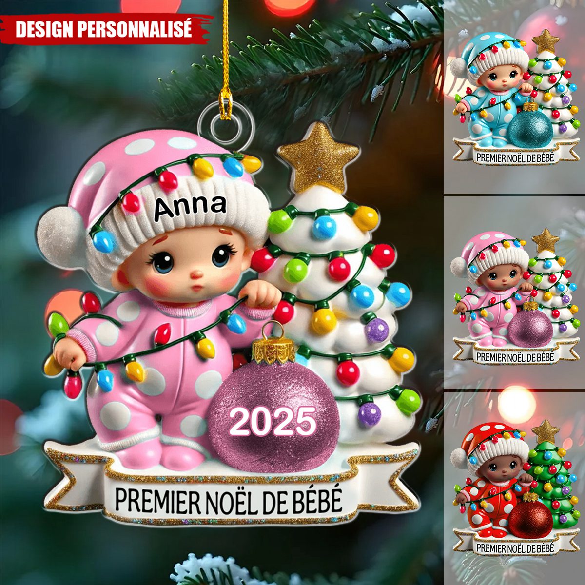 Suspension de Noël Personnalisée – Premier Noël De Bébé Cadeau pour nouveau-né