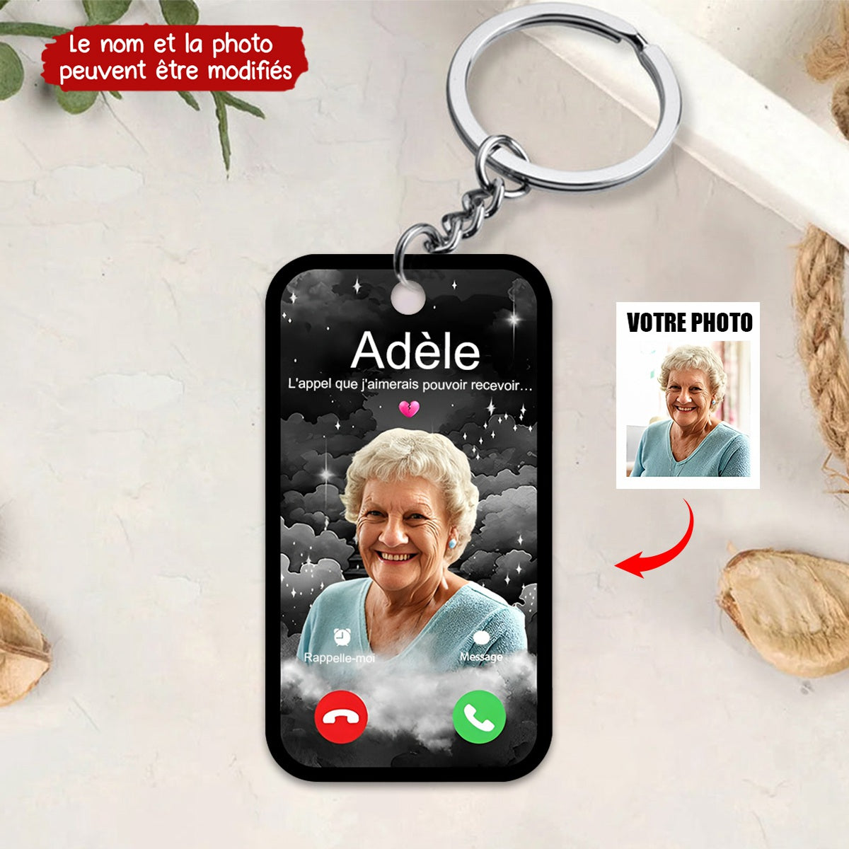 Le Cadeau Émotionnel Ultime – Porte-clés Appel Céleste Personnalisé