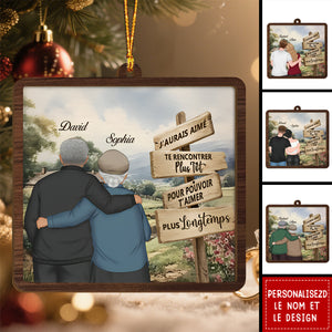 Ornement de Noël pour couple - J’aurais Aimé Te Rencontrer Plus Tôt
