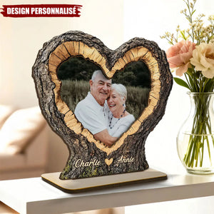 Plaque en Bois en Forme de Cœur Personnalisée - Cadeau de Saint-Valentin pour Lui, pour Elle
