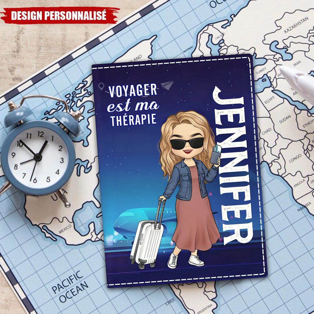 Porte-passeport personnalisé pour les voyages – Cadeau de vacances pour les passionnés d'aventure