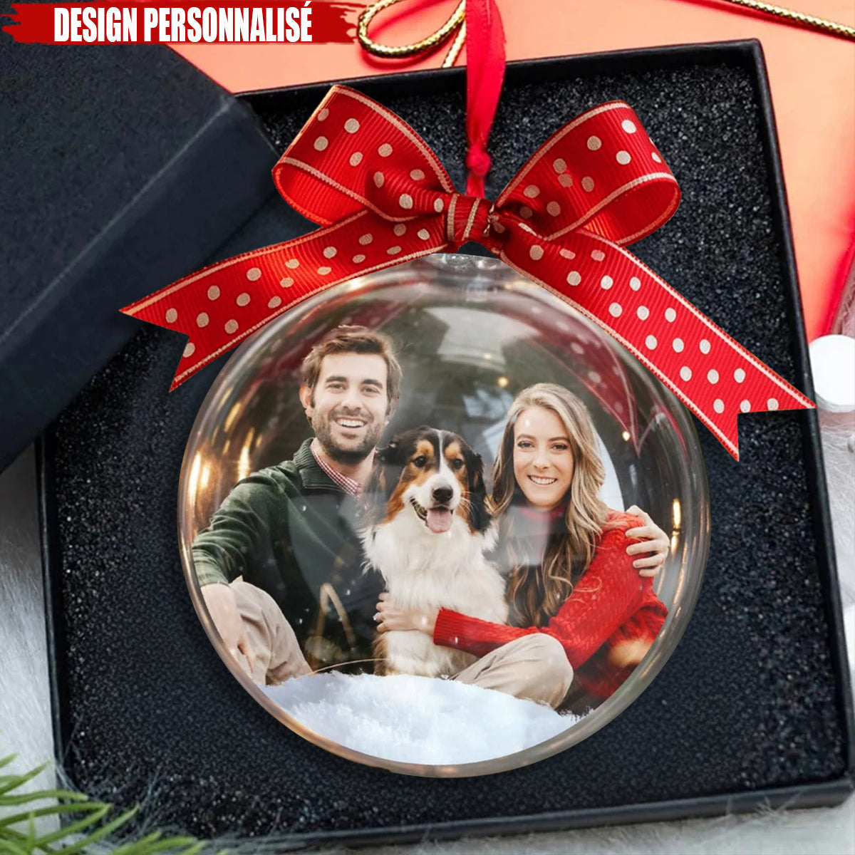 Ornement de Noël Personnalisé avec Photo - Souvenir Photo Unique